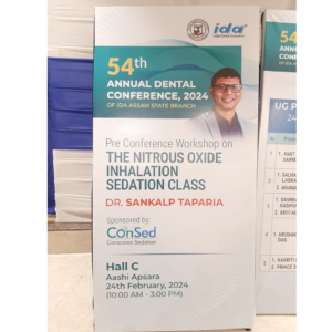 Pre conference workshop on The Nitrous Oxide Inhalation Sedation Class By Sankalp Taparia